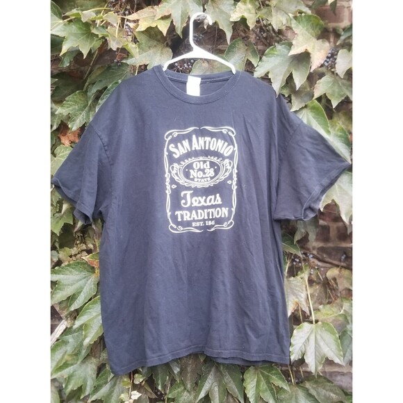 Vintage San Antonio Texas Tradition 28th State Black T Shirt Size 2XL - Picture 1 of 4